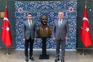 YTB Başkanı Eren'den Büyükelçi Şen'e ziyaret