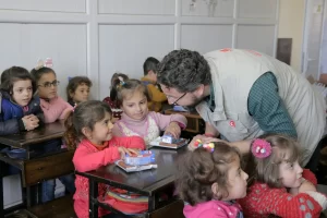 Türkiye Diyanet Vakfı, aileleri ile birlikte iç savaştan kaçarak oluşturulan