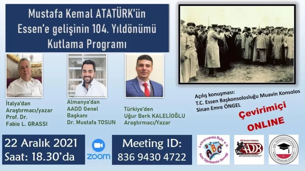 Mustafa Kemal Atatürk’ün Essen şehrine gelişin yıldönümü