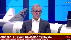 Savunma Sanayii Başkanı Prof. Dr. İsmail Demir, CNN TÜRK televizyonunda