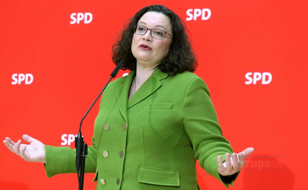 SPD Genel Başkanı Nahles’ten istifa edeceğini açıkladı