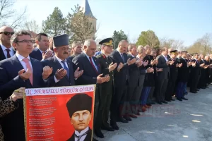 EDİRNE   Edirne'de Balkan Şehitliği'nde tören düzenlendi Edirne'de, 26 Mart