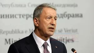 ÜSKÜP     Milli Savunma Bakanı Hulusi Akar, Kuzey Makedonya