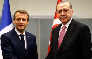 Cumhurbaşkanı Recep Tayyip Erdoğan ile Fransa Cumhurbaşkanı Emmanuel Macron görüşmesinde,