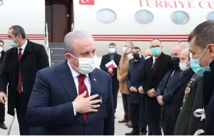 TBMM Başkanı Şentop, Kuzey Makedonya ziyareti kapsamında başkent Üsküp'e geldi.