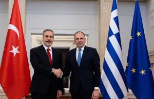 Yunanistan ve Türkiye Dışişleri Bakanları Yorgos Yerapetritis ile Hakan Fidan,