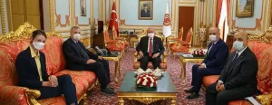 TBMM Başkanı Şentop, Almanya'nın Ankara Büyükelçisi Schulz'u kabulünde, Doğu Akdeniz