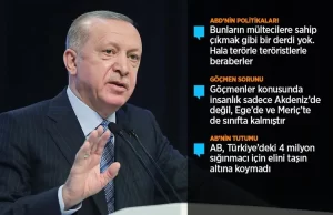 Cumhurbaşkanı Erdoğan, terörle mücadeleye ilişkin, "Nasıl gerektiğinde kimseye bakmadan terör
