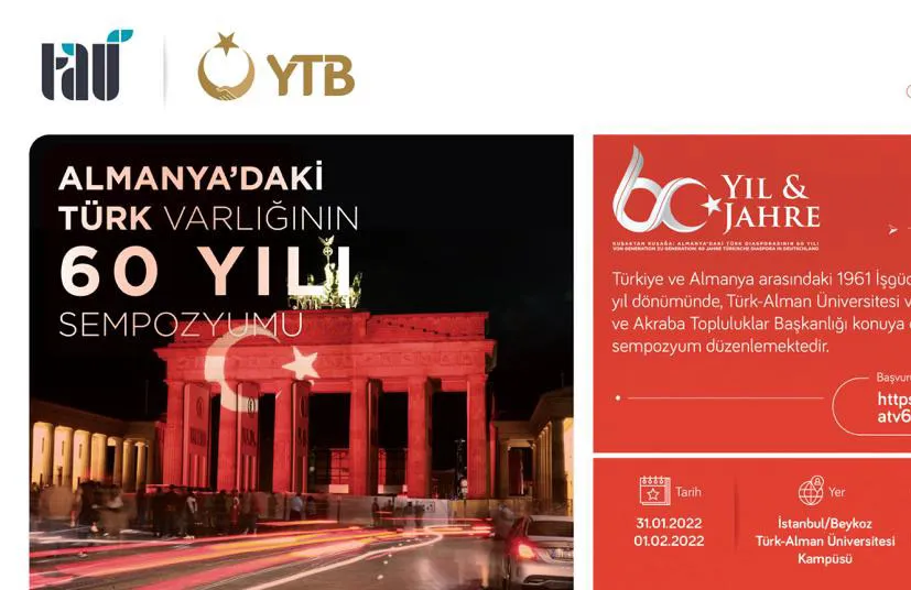 YTB Ve TAÜ Ortaklığında Almanya’daki Türk Varlığının 60 Yılı Sempozyumu