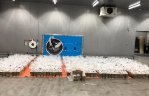 Hollanda'nın Rotterdam Limanında, Ekvator'dan gelen bir gemide 4 ton 180