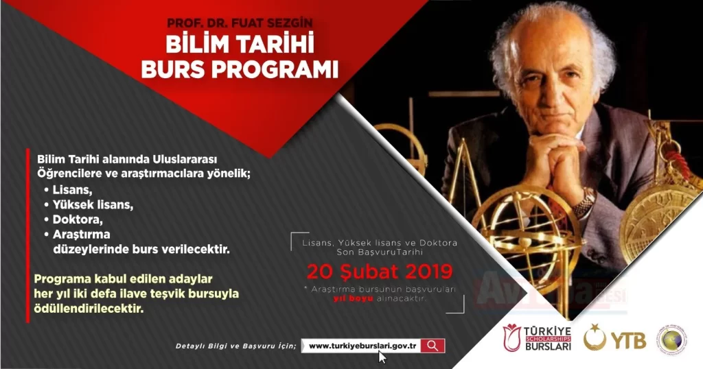 YTB’den “Prof. Dr. Fuat Sezgin Bursu”