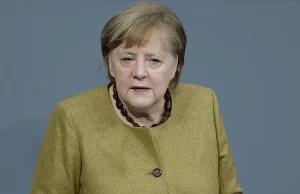Almanya Başbakanı Angela Merkel'in yeni tip virüs için geliştirilen AstraZeneca