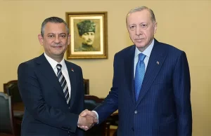 Cumhurbaşkanı Recep Tayyip Erdoğan, CHP Genel Başkanı Özgür Özel ile