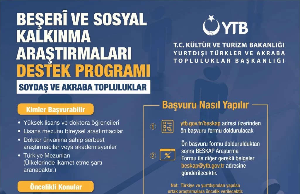 YTB’den kardeş topluluklara yönelik araştırmalara destek