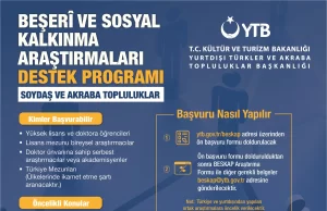 Yurtdışı Türkler ve Akraba Topluluklar Başkanlığı (YTB) tarafından; kardeş, soydaş