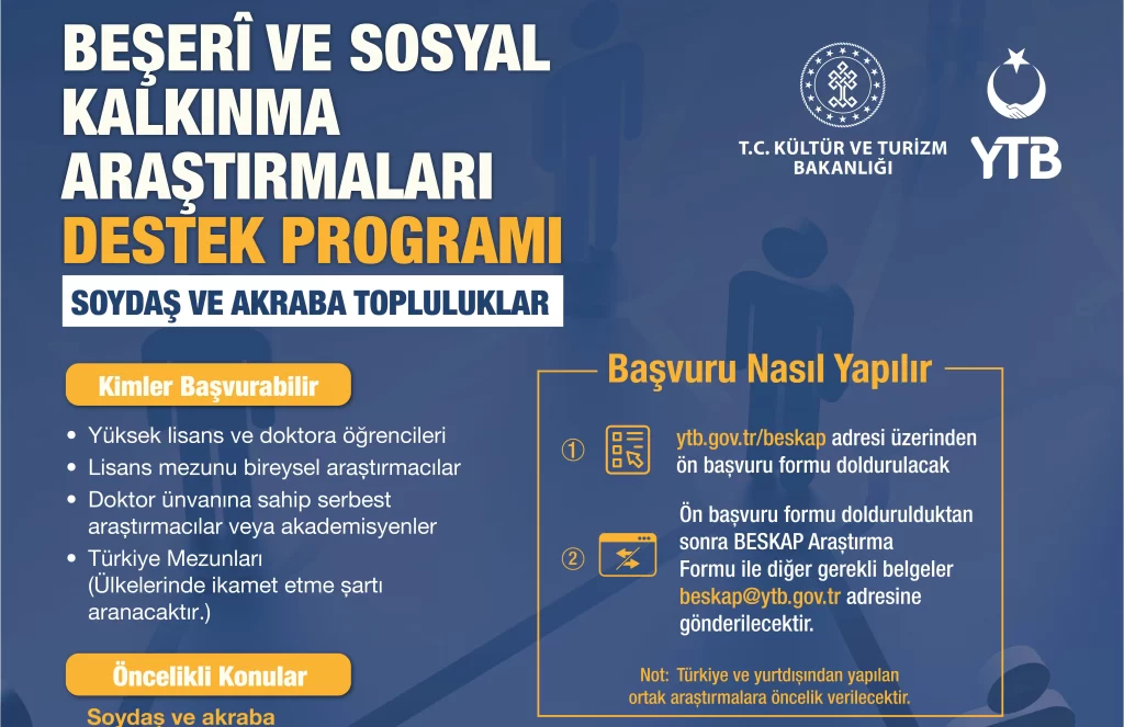 YTB’den kardeş topluluklara yönelik bilimsel çalışmalara destek