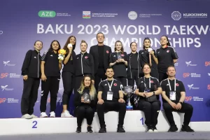 Azerbaycan'da düzenlenen 2023 Dünya Tekvando Şampiyonası'nı üçer altın ve bronz