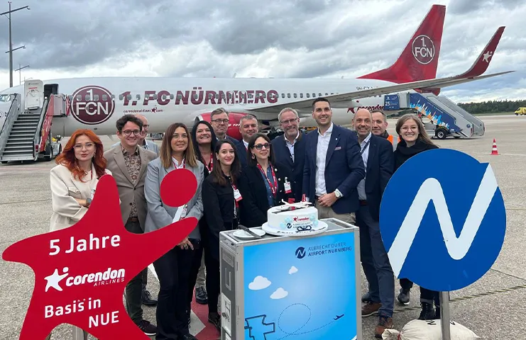 Corendon Airlines şimdiye kadar Nürnberg'den 1 milyon 600 bin yolcu taşıdı