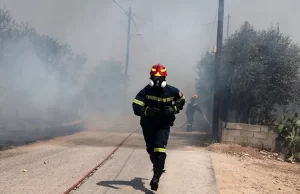 Yunanistan'ın İnebahtı (Nafpaktos) kenti yakınlarında çıkan orman yangını nedeniyle 3