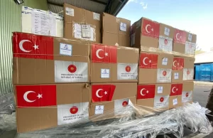 Türkiye'nin yeni tip virüs salgınıyla mücadele kapsamında hibe ettiği 150