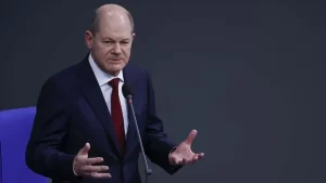 Almanya Federal Cumhuriyeti Şansölyesi Olaf Scholz, Cumhurbaşkanı Recep Tayyip Erdoğan'ın