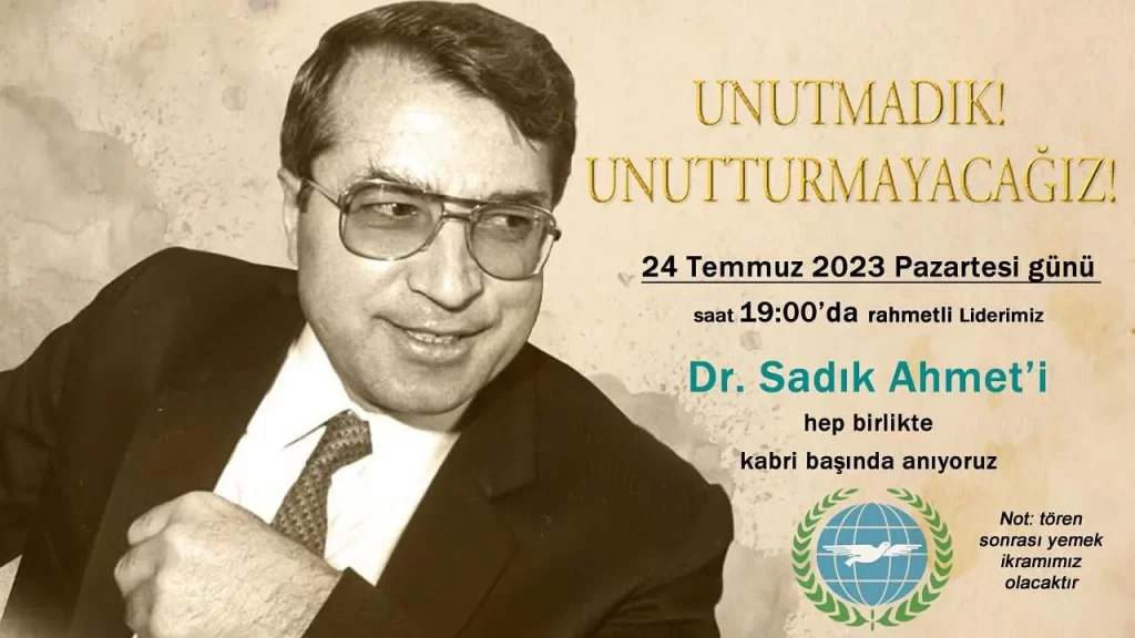 Dr. Sadık Ahmet vefatının 28’inci yıl dönümünde kabri başında anılacak