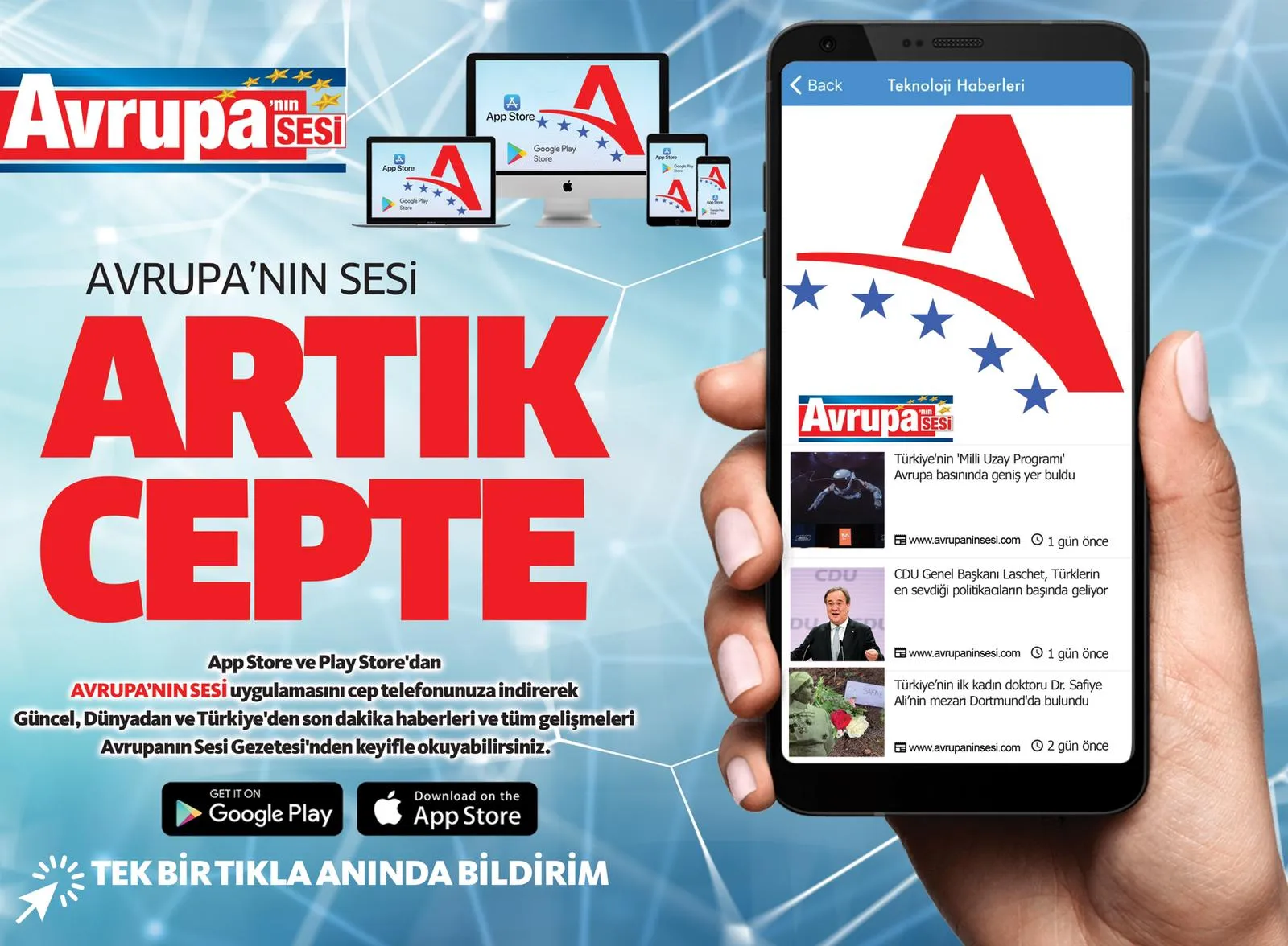 Avrupanın Sesi şimdi mobil uygulaması ile yayında