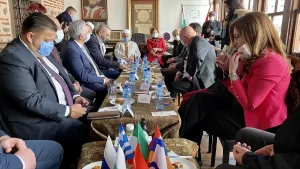 Bulgaristan'ın Filibe kentindeki tarihi Muradiye Camisi'ne 2014'te düzenlenen ırkçı ve