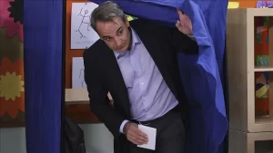 Eski Yunanistan Başbakanı ve Yeni Demokrasi Partisi lideri Kiryakos Miçotakis,