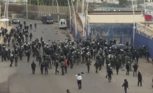 Fas'tan Kuzey Afrika'da İspanya toprağı Melilla kentine geçmeye çalışırken yaşanan