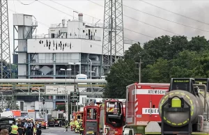 Almanya'nın Leverkusen kentinde kimya tesisinin katı atık yakma bölümünde meydana