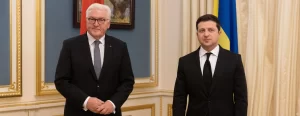 Ukrayna Devlet Başkanı Vladimir Zelenskiy, Almanya Cumhurbaşkanı Frank-Walter Steinmeier ile
