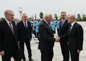 Cumhurbaşkanı Recep Tayyip Erdoğan, Almanya Federal Cumhuriyeti Cumhurbaşkanı Frank-Walter Steinmeier'i