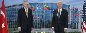 Cumhurbaşkanı Erdoğan ile ABD Başkanı Biden, NATO Zirvesi kapsamındaki bir