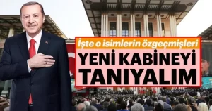 Yeni sistemin ilk Devlet Başkanı Recep Tayyip Erdoğan, Kabine'yi açıkladı.
