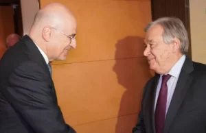 Dışişleri Bakanı Nikos Dendias Başbakan Miçotakis’in mektubunu BM Genel Sekreteri