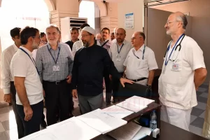 Hac farizasını ifa etmek üzere kutsal topraklara gelen hacı adaylarına