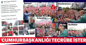 Cumhurbaşkanı ve AK Parti Genel Başkanı Recep Tayyip Erdoğan, İstanbul'un