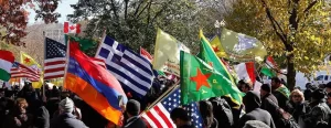 Amerika Ermeni Ulusal Komitesi (ANCA), tarafından öncülük edilen protestoya, PKK