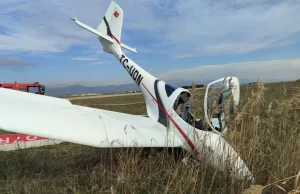 Bursa Yenişehir Havalimanı'nda pistten çıkan eğitim uçağının pilotu yaralandı. Bursa'nın