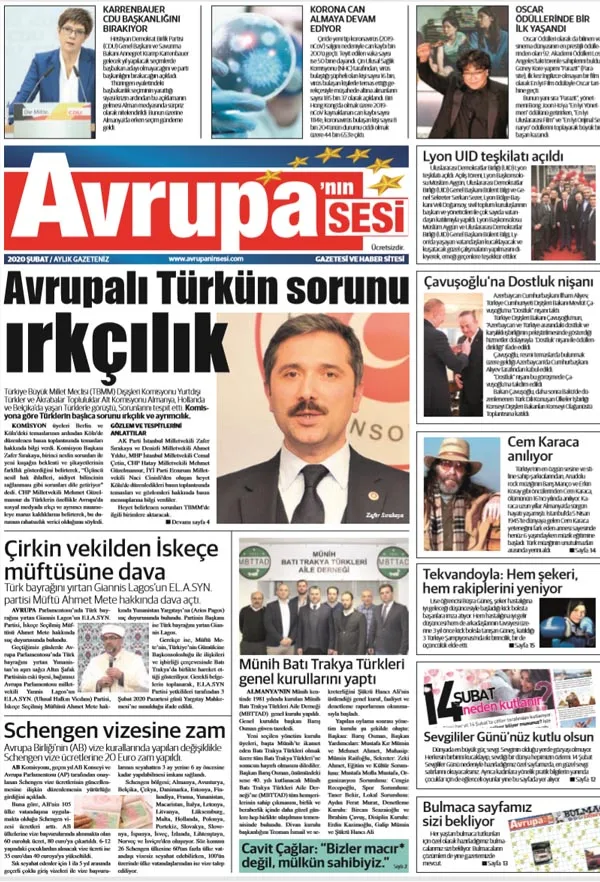 Avrupanın Sesi Gazetesi / 2020 Şubat