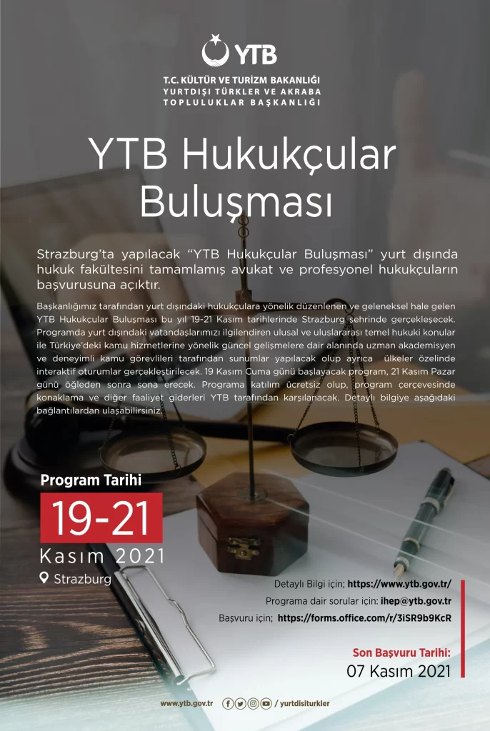 YTB Dünyanın Dört Bir Yanındaki Hukukçuları Buluşturuyor