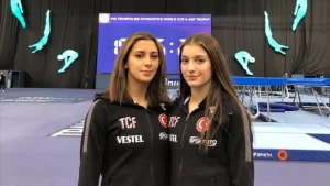 Milli cimnastikçiler Sena Elçin Karakaş ve Sıla Karakuş, Azerbaycan'ın başkenti