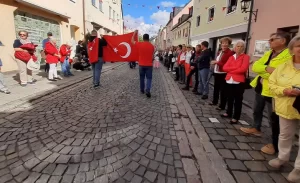 Bavyera eyaleti Moosburg şehrinin 1250. kuruluş yıl dönümü düzenlenen törenlerle