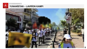 Kampın hemen hemen her köşesinde örgüt sembolleri ve teröristbaşı görselleri