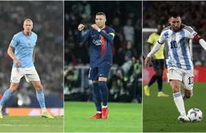Erling Haaland, Kylian Mbappe ve Lionel Messi, 2023 FIFA En