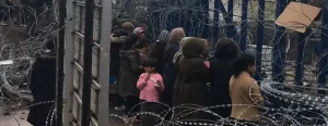 Avrupa'ya geçmek için bekleyen sığınmacı kadın ve çocuklar, Kastanies Sınır