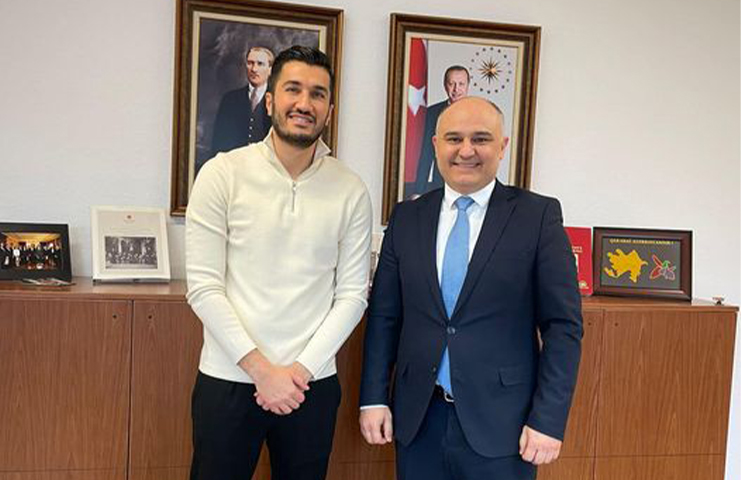 Nuri Şahin Essen Başkonsolosu Taylan Özgür Aydın'ı ziyaret etti