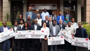 Etiyopyalıların, Kahramanmaraş merkezli depremlerden etkilenenler için başlattıkları yardım kampanyasında, 10