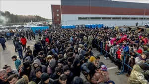 Belarus'un Grodno şehrindeki Bruzgi sınır bölgesindeki kişilerin büyük çoğunluğu Irak’ın
